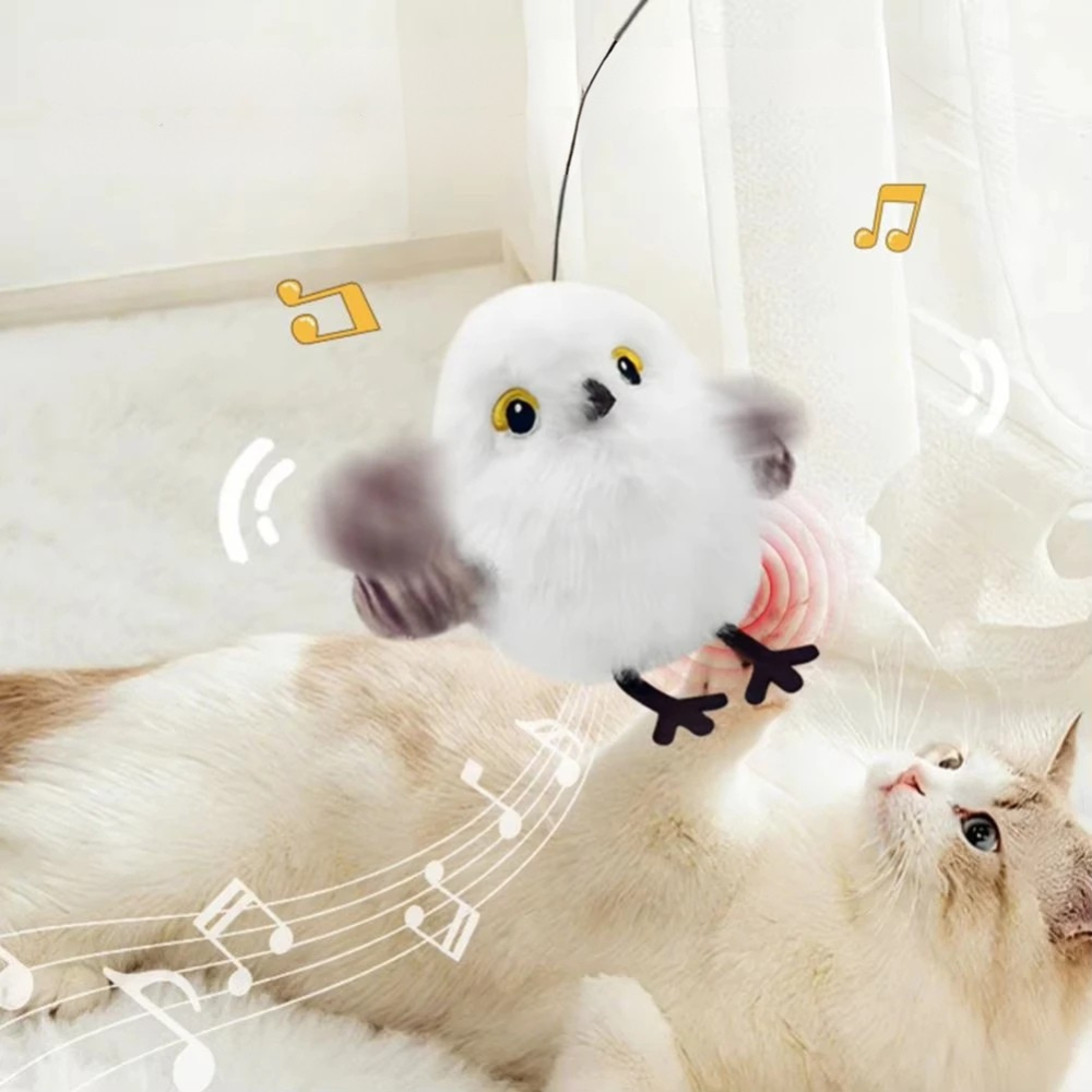 Vibrating Cat Toy Rechargeable Flapping Plush Interactive