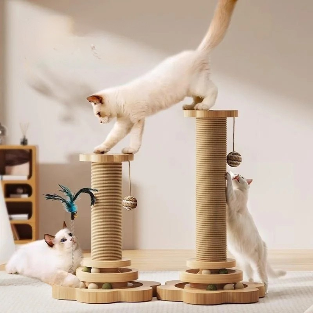 Sisal Cat Scratching Board Climbing Turntable Toy