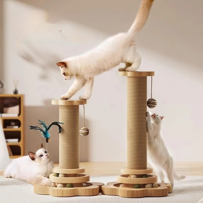 Sisal Cat Scratching Board Climbing Turntable Toy