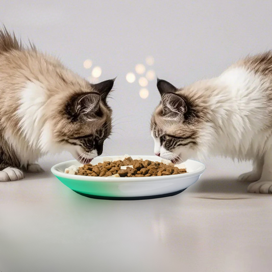 3PCS Ceramic Cat Bowl Set Anti Whisker Fatigue