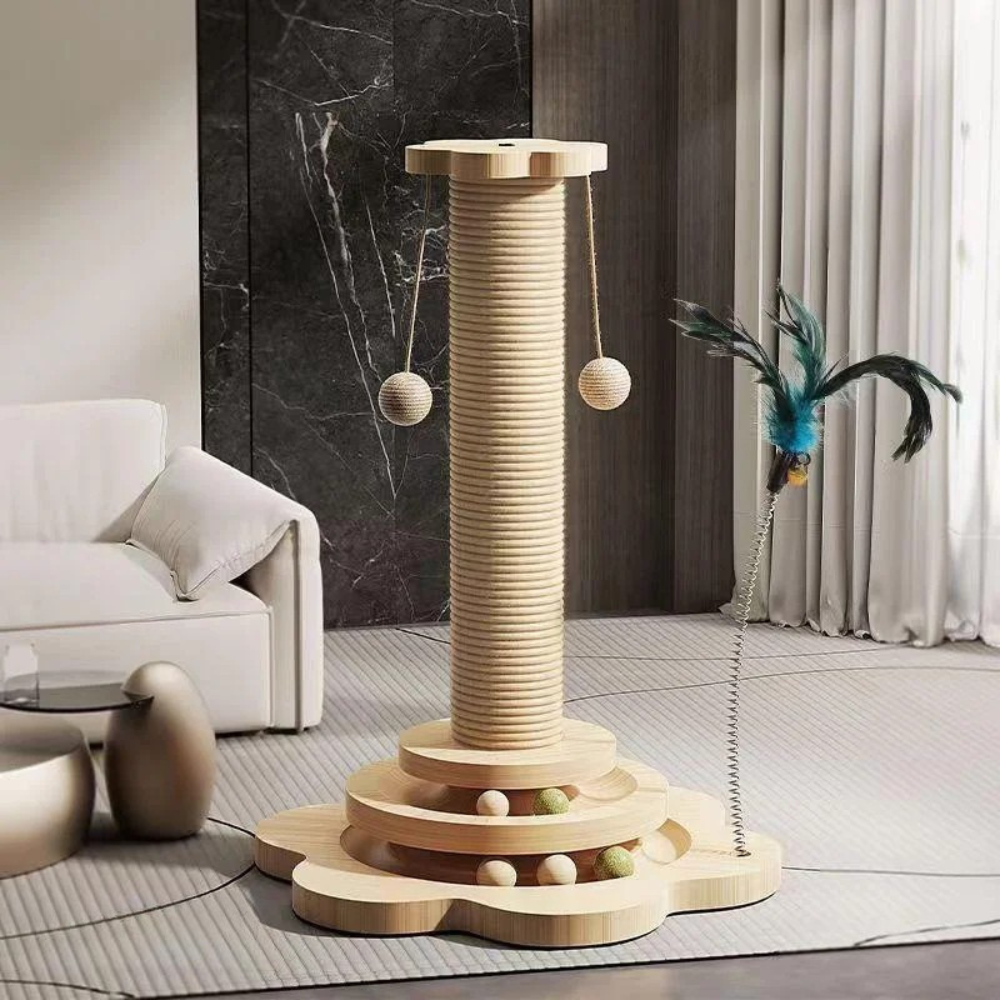 Sisal Cat Scratching Board Climbing Turntable Toy