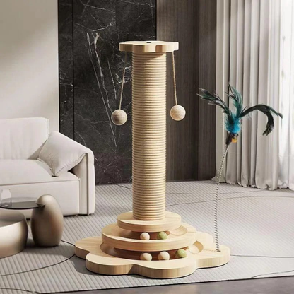 Sisal Cat Scratching Board Climbing Turntable Toy