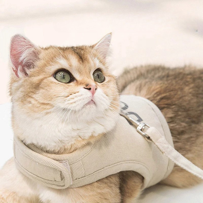 Breathable Cat Harness and Leash Set Escape Proof Lightweight