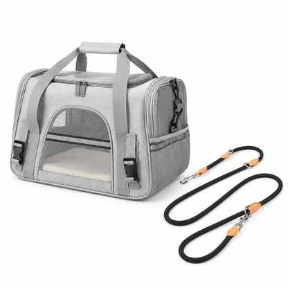 Kit Viaggio Completo – Trasportino + Guinzaglio Mani Libere