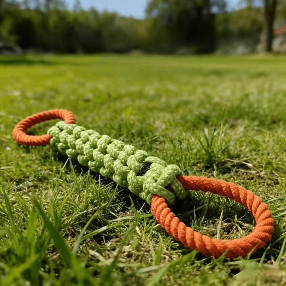Handwoven Dog Chew Toy Rope for Teeth Cleaning