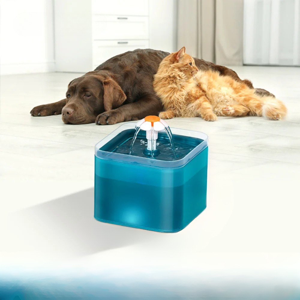 2L Cat Water Fountain LED USB Quiet Auto Filter