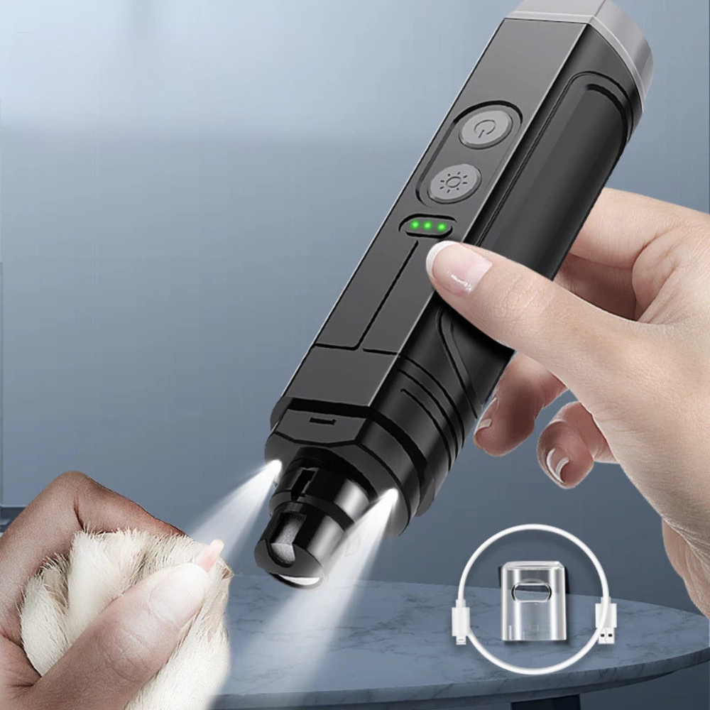 Lima Elettrica per Unghie di Cani e Gatti con Luce LED