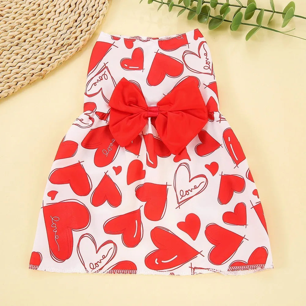Vestito da Principessa con Cuori per Cani