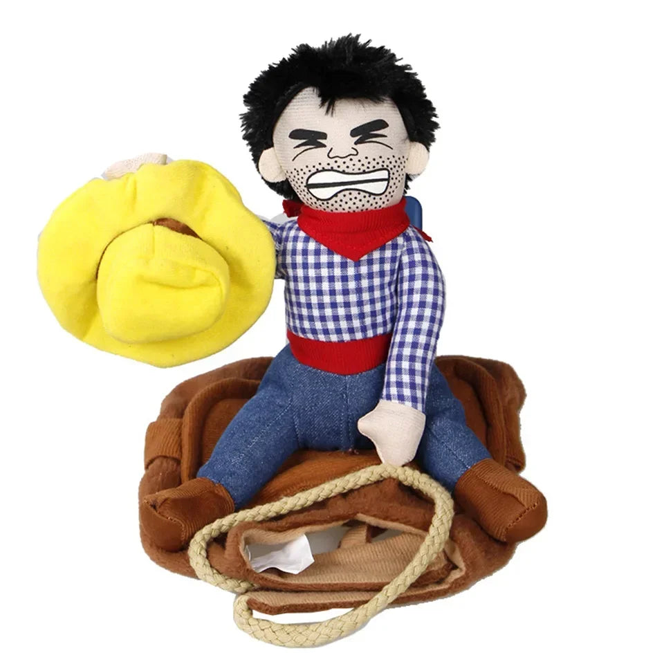 Funny Cowboy Dog Costume Halloween Pet Cosplay Outfit