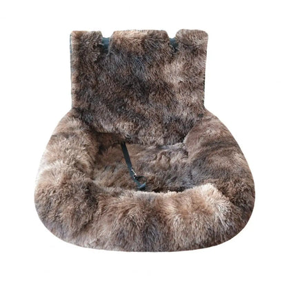 Plush Dog Car Seat Bed Booster Cushion for Pet Travel