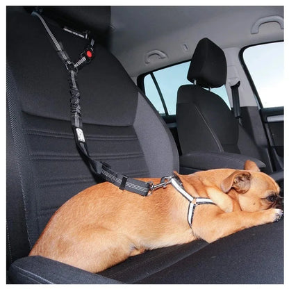 2PCS Dog Harness Car Seat Belt Leash Adjustable Safety Set