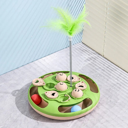 Smart Cat Puzzle Toy Slow Feeder Turntable Dispenser