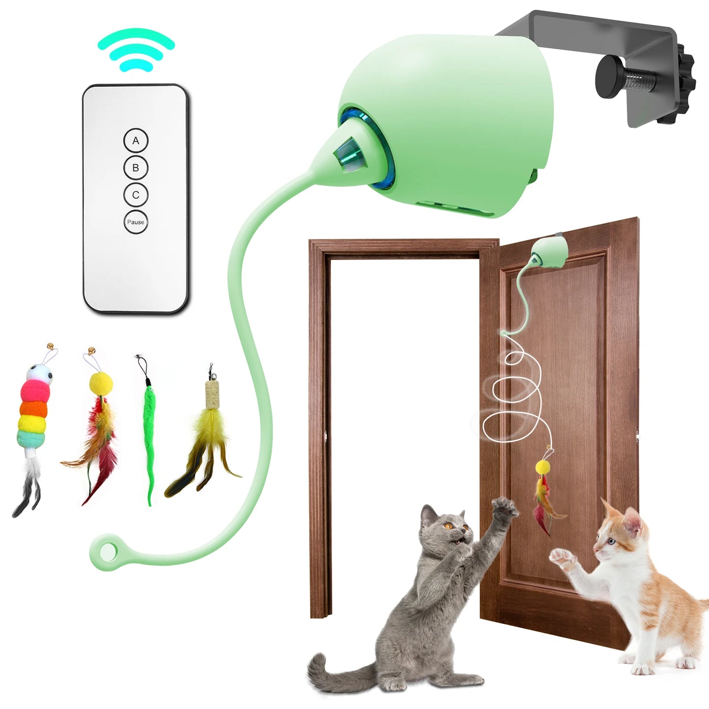 Smart Cat Toy Whack A Mole 7 Hole Interactive Feeder