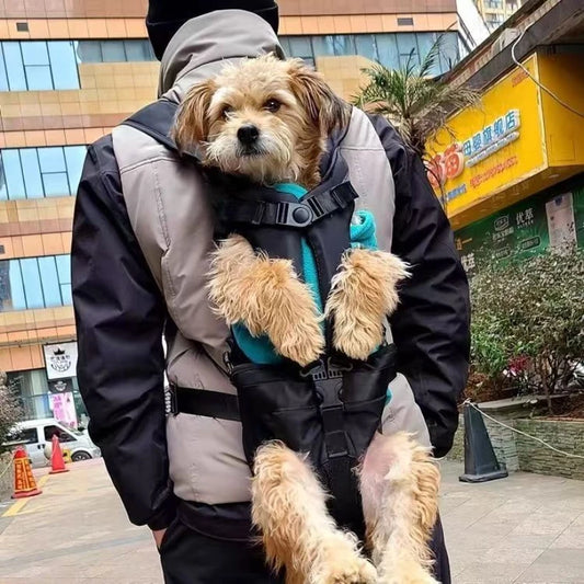 Front Dog Carrier Backpack Adjustable Breathable Pet Hiking Bag