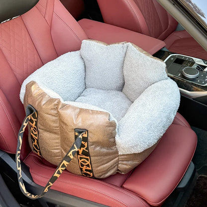 Elevated Pet Car Bed Booster Seat for Dogs & Cats