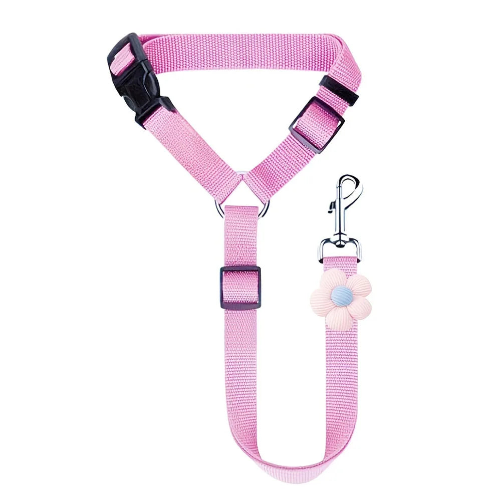 Adjustable Dog Car Seat Belt Nylon Safety Leash