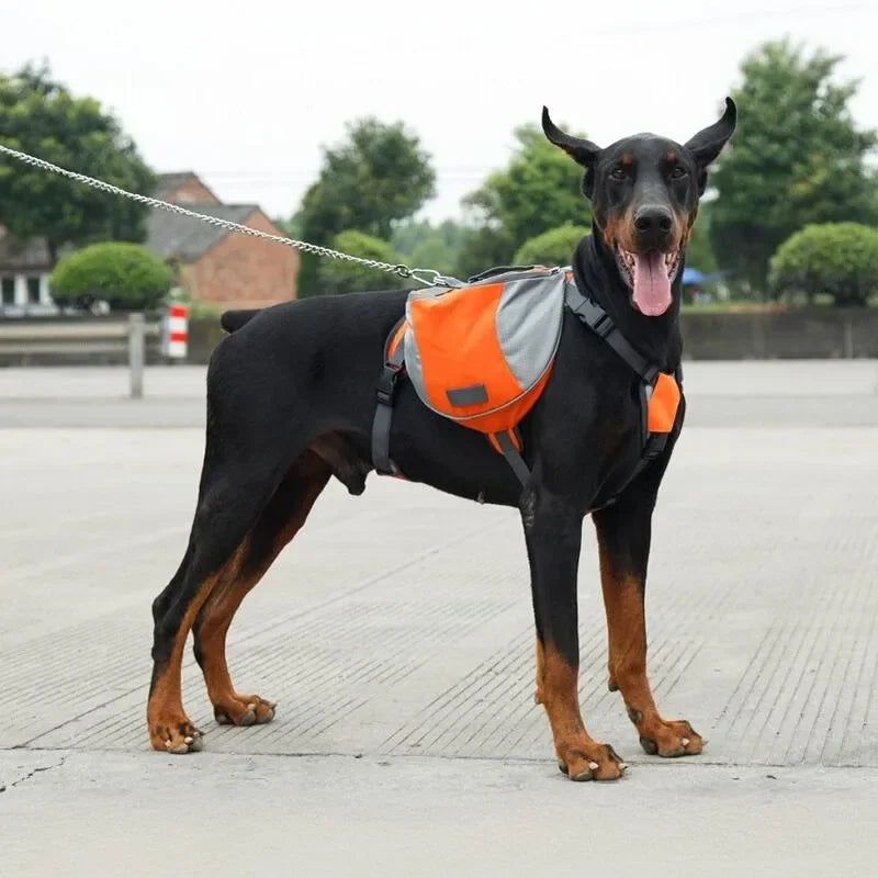 Zaino riflettente per cani con tasca portaoggetti
