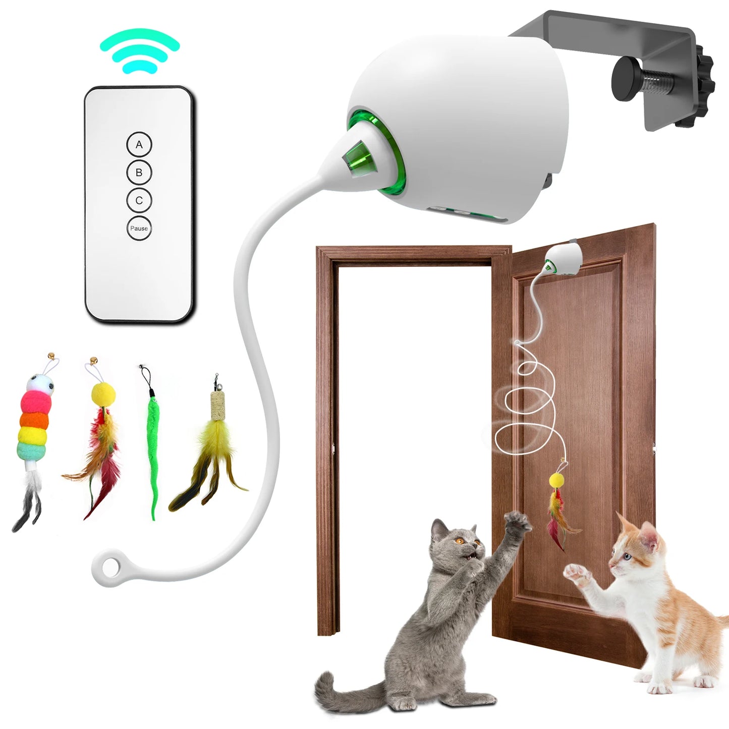 Smart Cat Toy Whack A Mole 7 Hole Interactive Feeder
