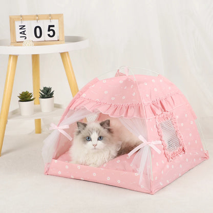 Cat Tent Bed Warm Winter Pet House Cozy Cushion