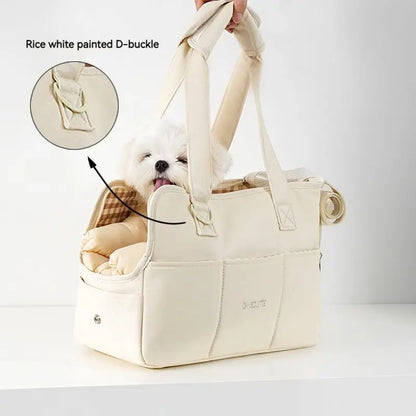 Borsa trasportino con cuscino per cani e gatti piccoli