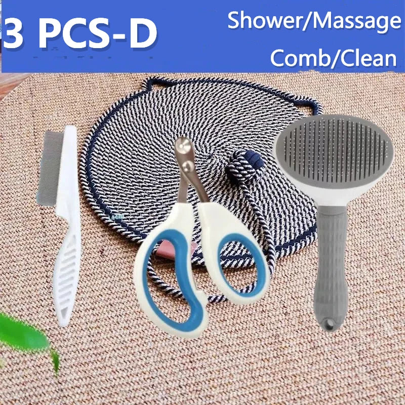 Kit Completo per Toelettatura di Gatti con Forbici e Pettini