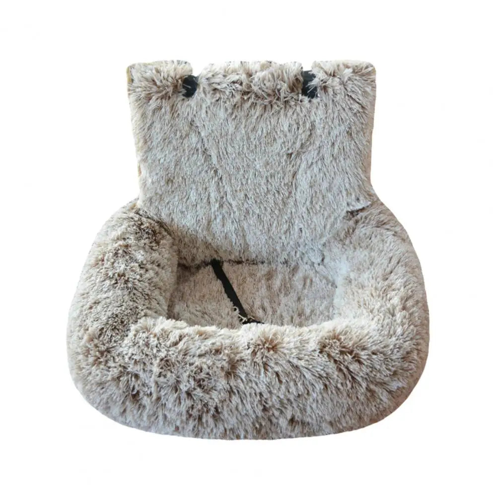 Plush Dog Car Seat Bed Booster Cushion for Pet Travel
