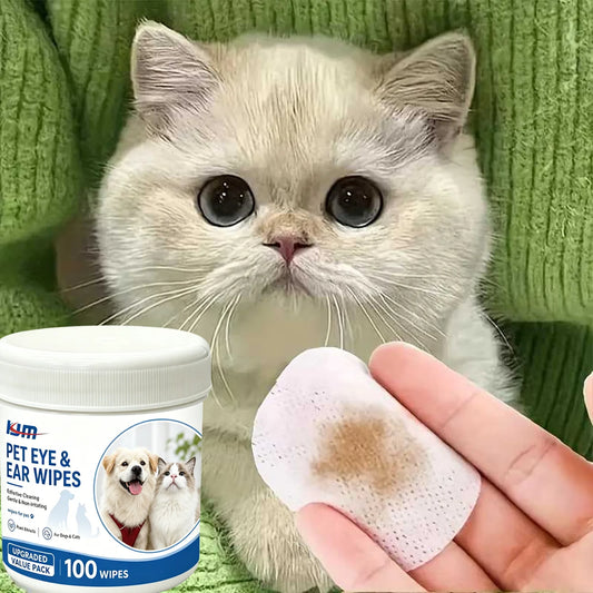 Salviette Detergenti per Occhi e Orecchie di Cani e Gatti