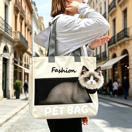 Borsa Trasportino Traspirante per Gatti e Cani di Piccola Taglia