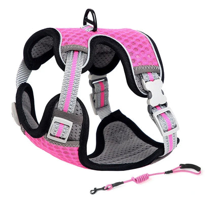 Escape Proof Cat Harness & Leash Adjustable Reflective