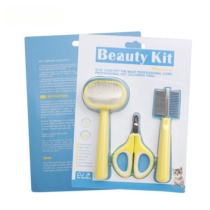 Kit Completo per Toelettatura di Cani e Gatti con Spazzola e Tagliaunghie