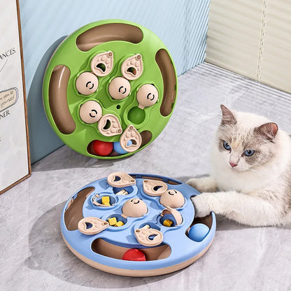 Smart Cat Puzzle Toy Slow Feeder Turntable Dispenser