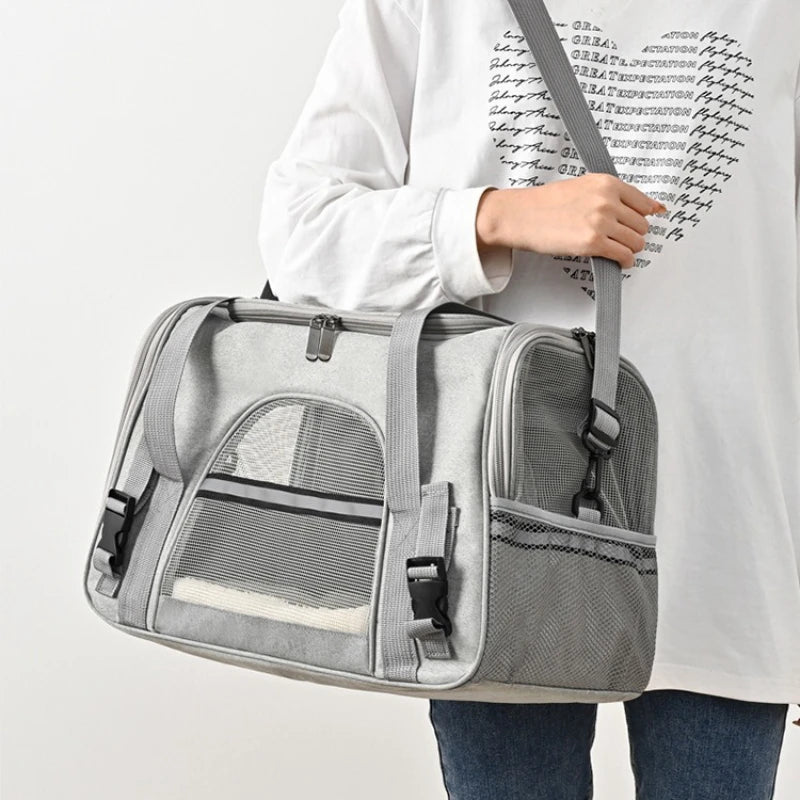 Portable Pet Carrier Bag Breathable Foldable Cat Dog Travel