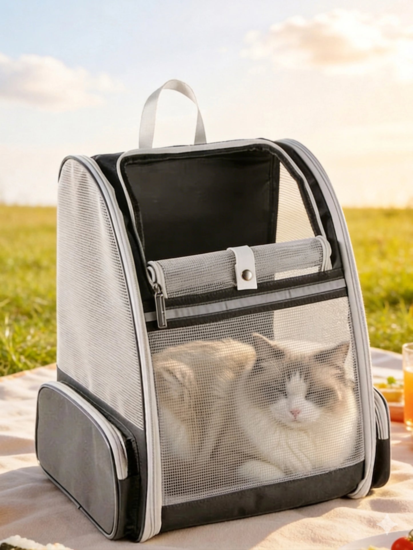 Zaino Trasportino Espandibile per Cani e Gatti