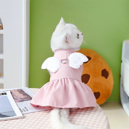 Vestito con Pettorina e Ali d'Angelo per Cani