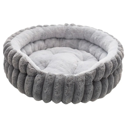 Plush Pet Bed Round Cat Dog Nest Warm Washable