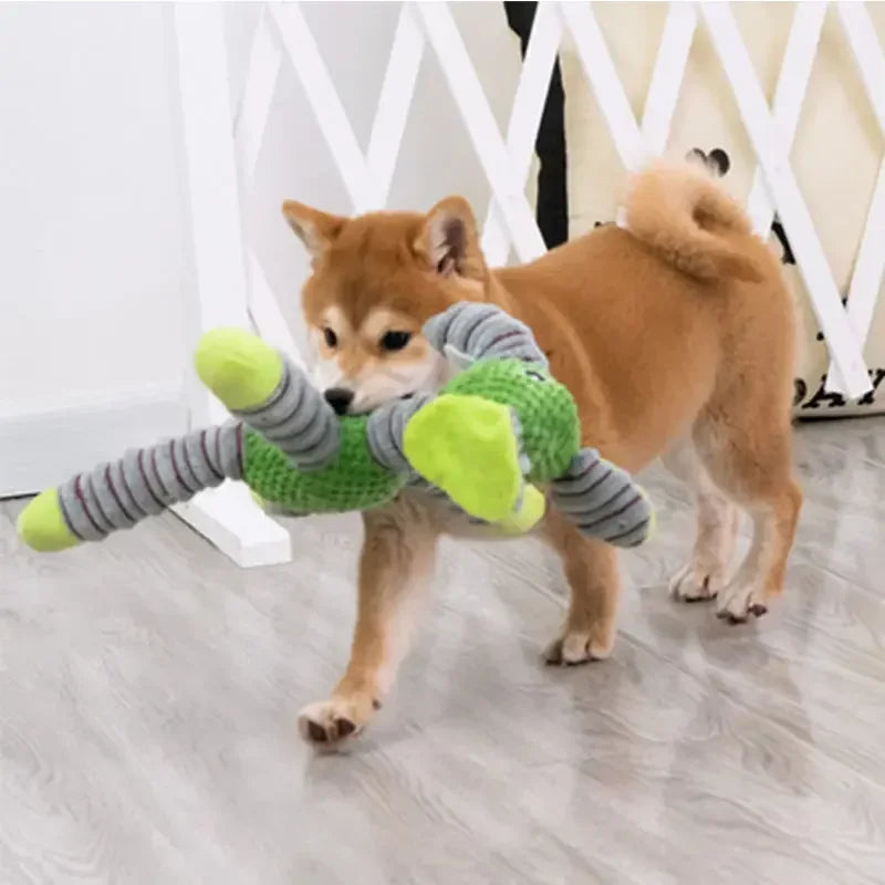 Indestructible Dog Squeaky Plush Toy Durable Chew Training
