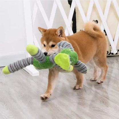 Indestructible Dog Squeaky Plush Toy Durable Chew Training