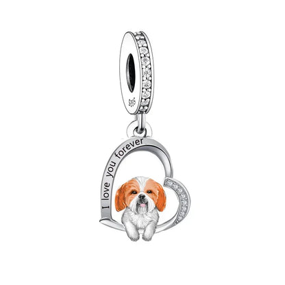 925 Silver Dog Charms Bracelet Bead for Pet Memorial