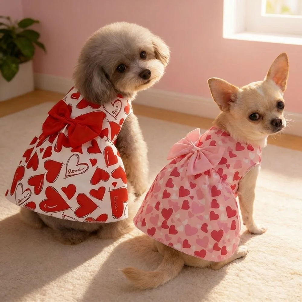 Vestito da Principessa con Cuori per Cani