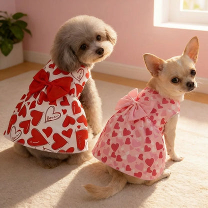 Vestito da Principessa con Cuori per Cani
