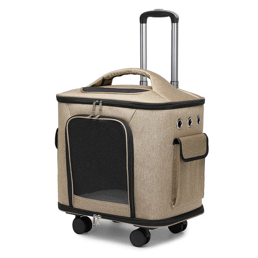 Trasportino tipo trolley per cani e gatti di taglia grande