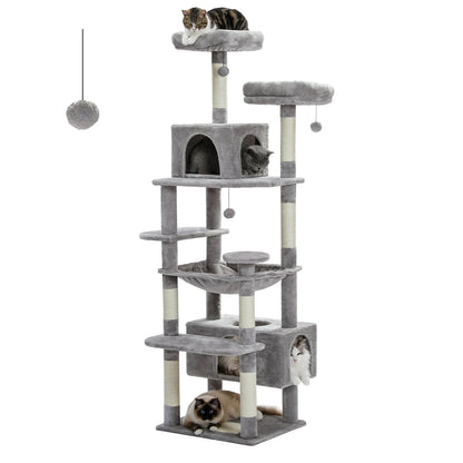 Large Cat Tree Tower with Hammock Condo Scratching Posts