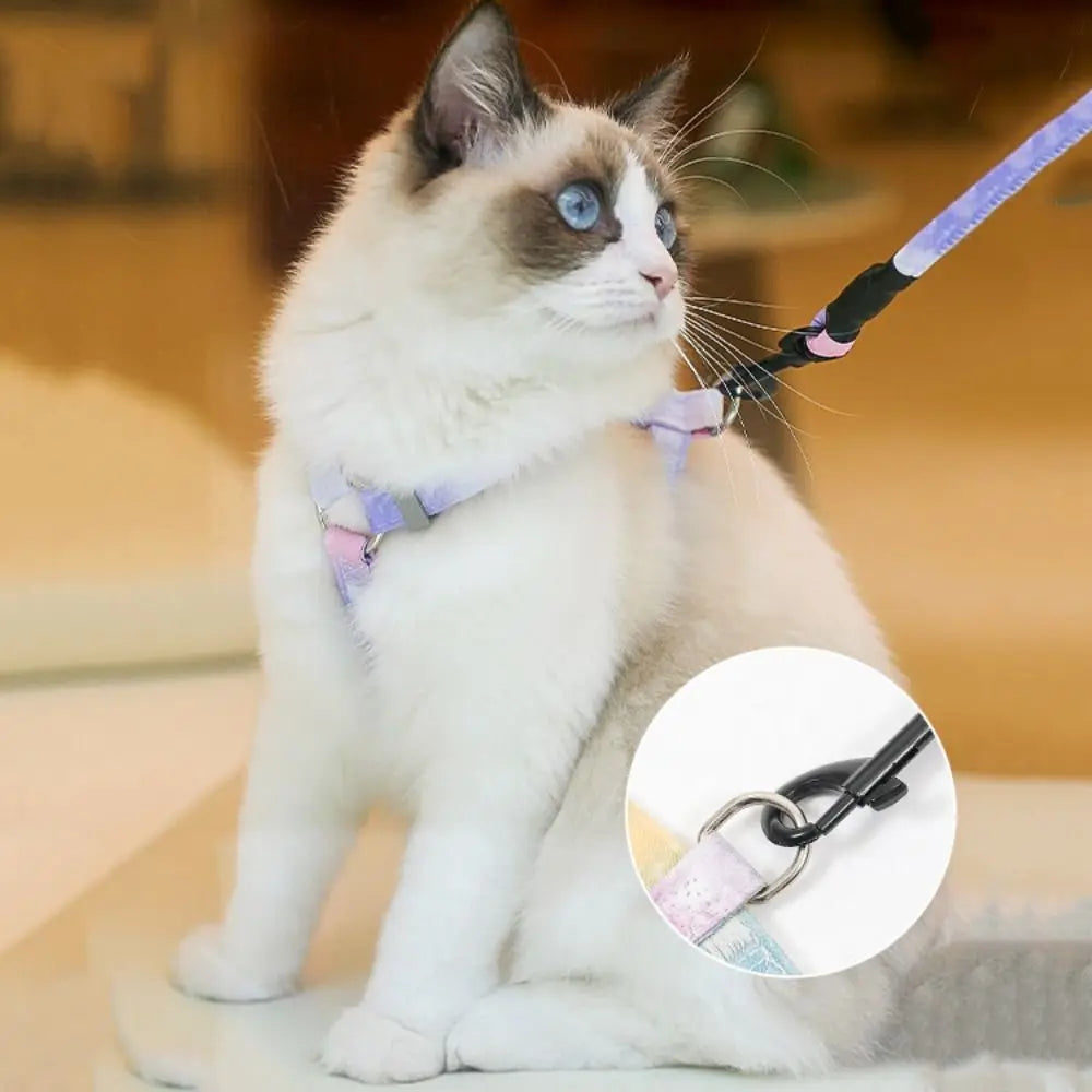 Adjustable Cat Harness and Leash Set Escape Proof Lightweight