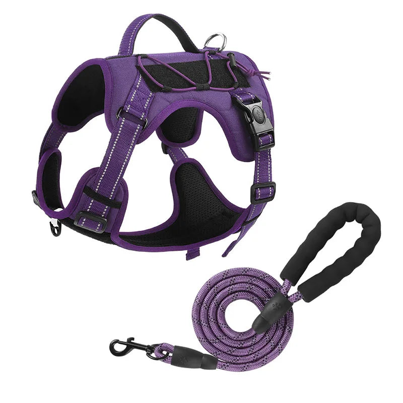 Reflective Tactical Dog Harness No Pull Adjustable Vest