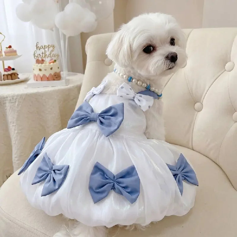 Vestito da Principessa Traspirante con Fiocco per Cani