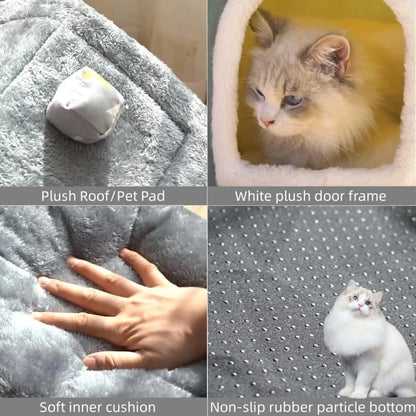 Fluffy Dog Bed Washable Pet Sofa Cushion for Cats