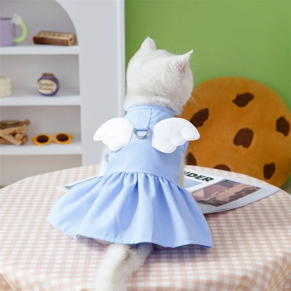 Vestito con Pettorina e Ali d'Angelo per Cani