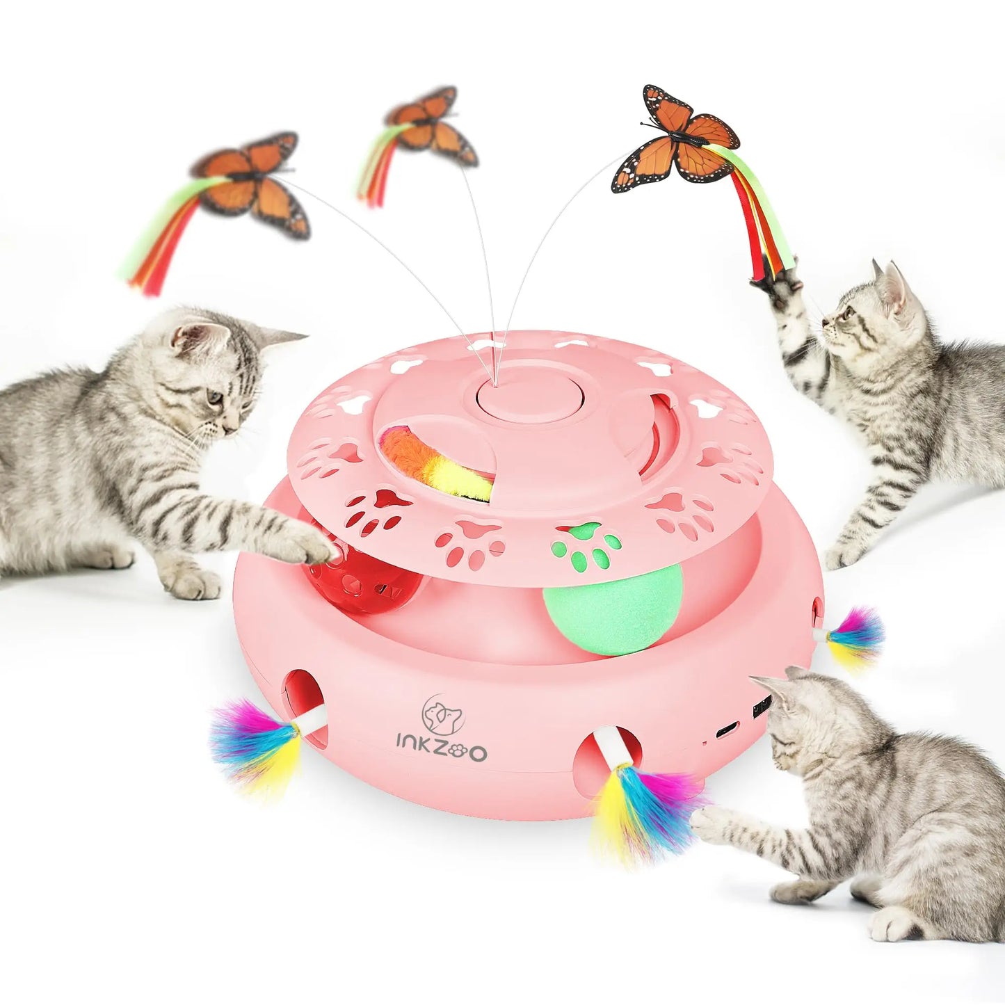 Smart Cat Toy Whack A Mole 7 Hole Interactive Feeder