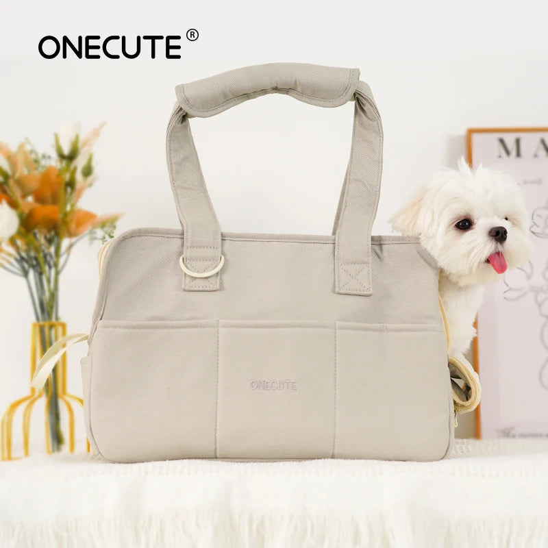 Borsa trasportino con cuscino per cani e gatti piccoli