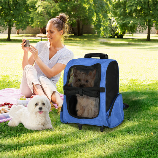 Zaino Trasportino con Ruote 2 in 1 per Animali